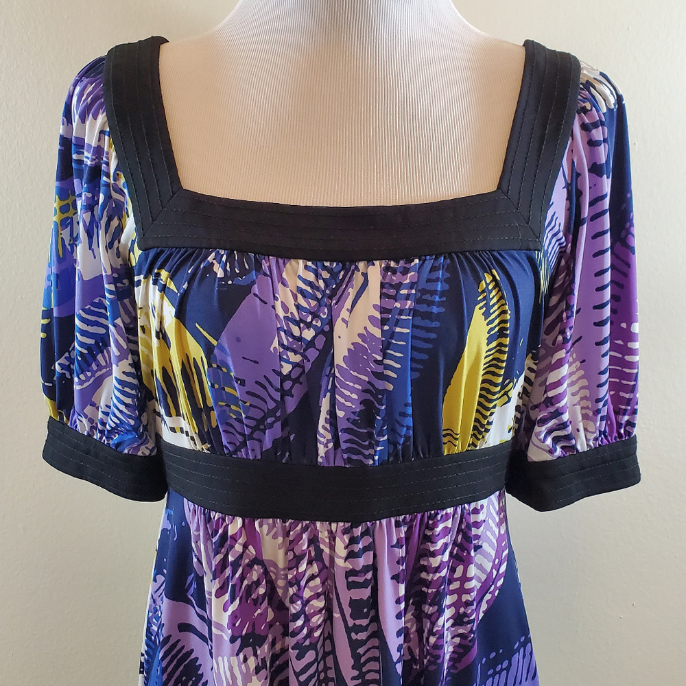 Max And Cleo Leafy Floral Print Casual Dress - Picture 2 of 4